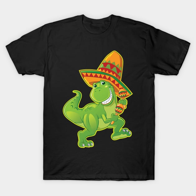 Funny Cinco De Mayo Celebrations Gifts, Dino Tacosaurus T-Shirt by hugandmug